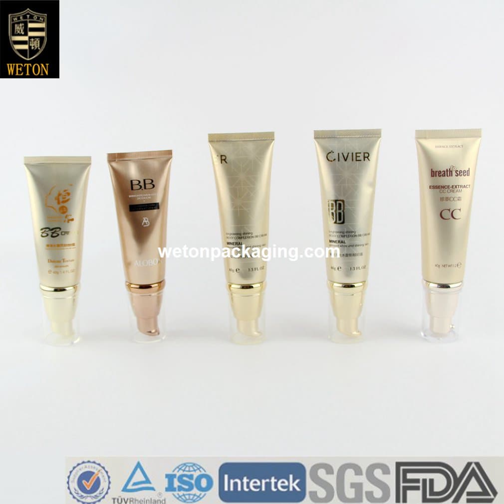 Korea BB Cream Airless Pump Tube Cosmetic Packaging